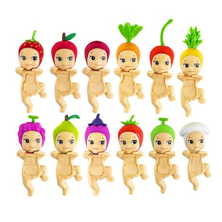 Sonny Angel Figursett for Borddekorasjoner Nydelige Hippers Angel Baby Figur Statue Hus Ornament Kake Dekorasjoner 12 stk