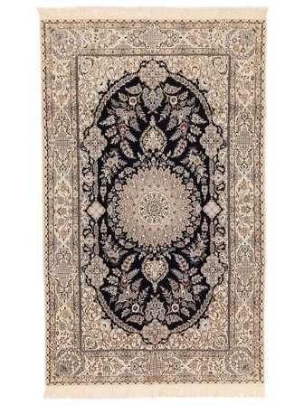 Handgeknüpft Nain 6La Habibian 150X250 Persischer Wollteppich Braun/Orange Klein