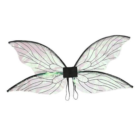 Fe Vinger Til Voksen Udklædning Glitrende Gennemsigtige Vinger - Engel Vinger Til Børn Piger Kvinder