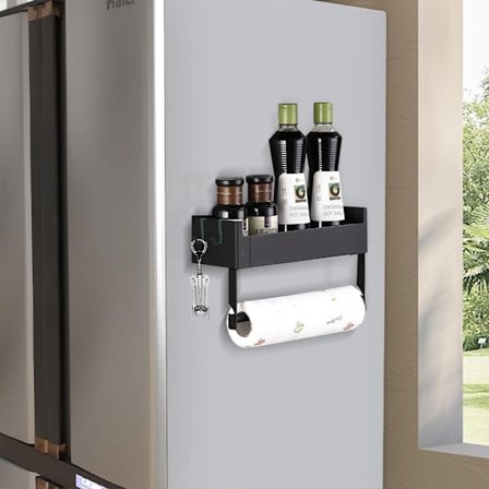 Magnetisk krydderhylle for kjøleskap Selvklebende papirhåndkleholder for kjøkken_TF_TF