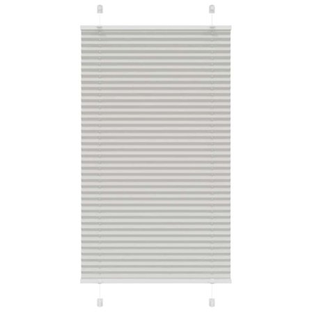 Plisserad persienn ljusgrå 70x150 cm tyg bredd 69,4cm polyester