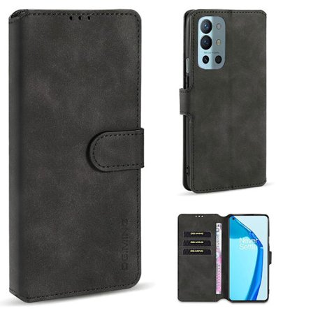 DG.Ming OnePlus 9R Retro Suojakotelo - Musta