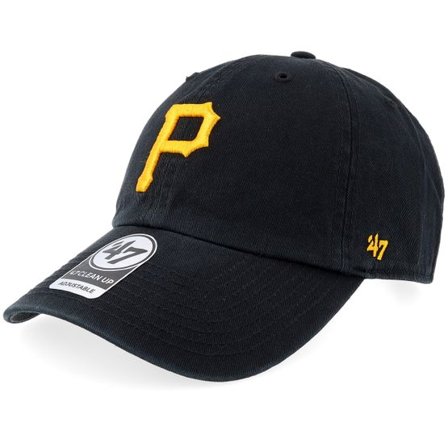 47 Brand - MLB Svart unconstructed Keps - Pittsburgh Pirates MLB Team Colour Clean Up Black/Yellow Dad Cap @ Hatstore