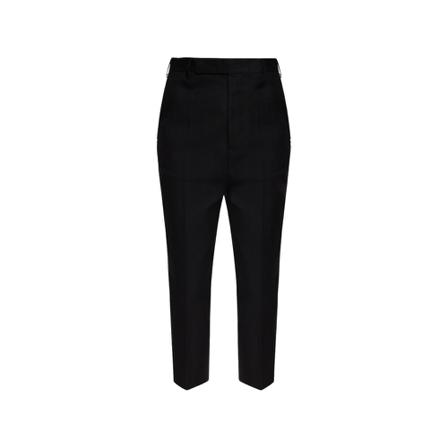 Rick Owens, Pleat-front trousers Zwart, Dames, Maat:XS,Katoen
