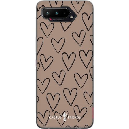 Yhteensopiva Puhelinkuori Asus Asus ROG Phone 5 Cactus and Friends - Earthy Sketch Hearts