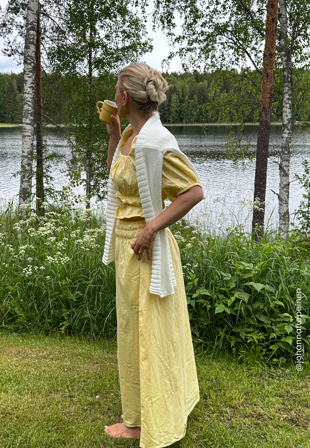 BUBBLEROOM-Smock Waist Maxi Skirt-XS