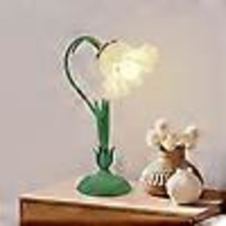 Blomst Bordlampe med Touch-kontakt Dæmpbar Blomster Sengelampe Grøn