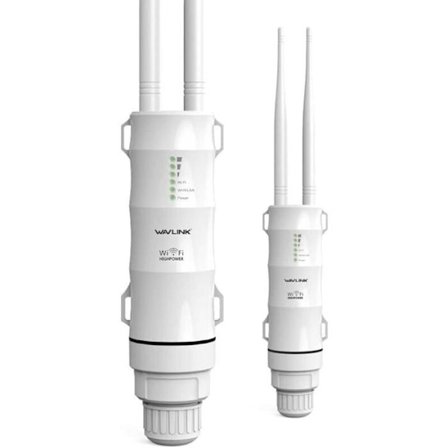 Kraftig Udendørs WiFi Forstærker/WiFi Repeater Understøtter PoE/Dual Band 2.4+5G/2 Langtrækkende WiFi Antenner