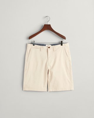 GANT - Slim fit twill shorts til herre putty