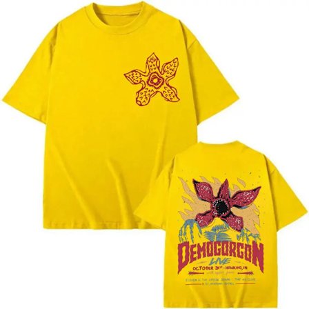 Eddie Munson The Demogorgon T-shirt Kannibal Blomst Monster Grafik T-shirts Mænd Kvinder Tøj Gotisk Mode Vintage T-shirts