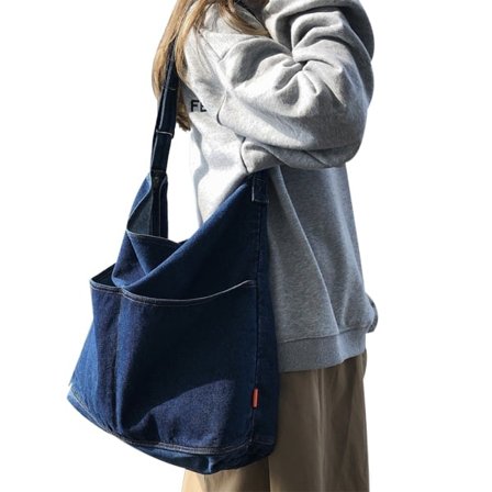 Blue Jeans Tote Bag Shoulder Bag Messenger Bag Large Women