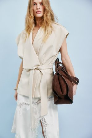 NA-KD Débardeur cache-cœur sans manches - Blazer sans manches - Beige - EU 36