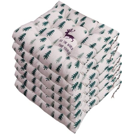 Set med 6 stolsdynor 40x40, dekorativ kudde, stolsdyna, ZQKLA