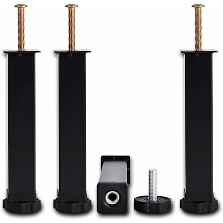 4 stk. justerbare sengeben, 35 cm metalmøbelben, sengeramme Ce