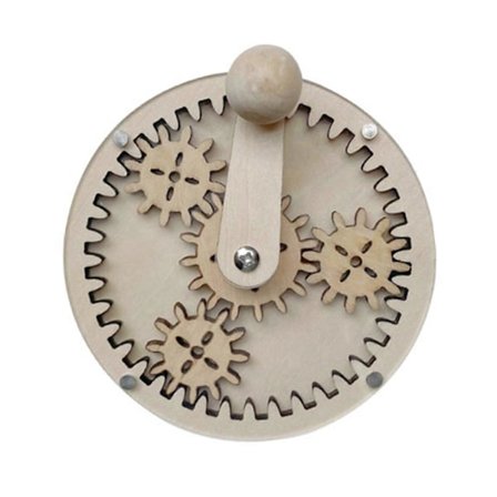 Interaktiv DIY Kugghjulsbräda Pedagogisk Leksak Med Handvev Säker Naturlig Trädesign Flerfärgad[D]