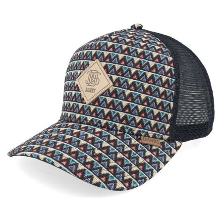 Djinns - Multi trucker Keps - Hft Cap Colour Triangle/Black A-Frame Trucker @ Hatstore