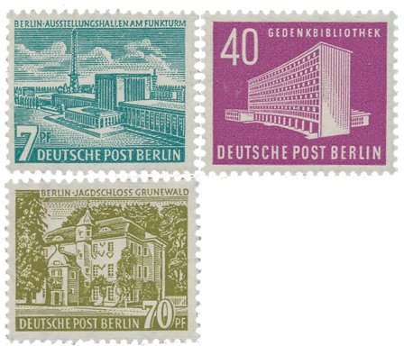 Berlin 1954 - MICHEL 121/123 - Ubrugt