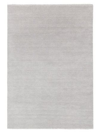 Handloom Fringes 80X120 Pequeño Gris Plata Alfombra De Lana