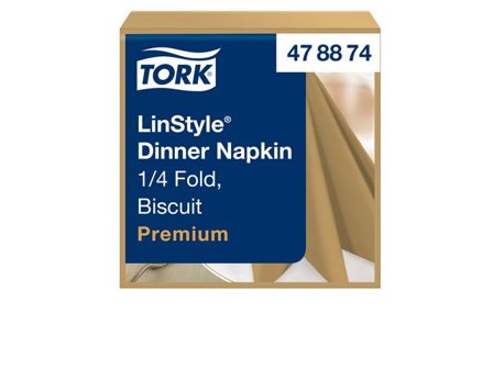 TORK Servett LinStyle beige 39x39cm 50/fp - Lyreco - Kök och servering - Servetter och dukar - Servett - 3-lagers
