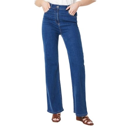 Principles Dam/Dam Wide Leg Jeans 12 UK Mid Wash