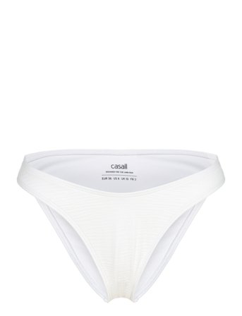 Waffle High Leg Bikini Bottom White Casall