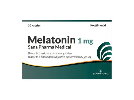 Sana Pharma Medical Melatonin Kapsel 1 mg, 30 stk.