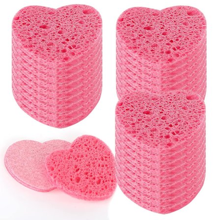 Pakke med 20 komprimerte ansiktssvamper, naturlige cellulose ansiktssvamper for rens, profesjonelle kosmetiske spa