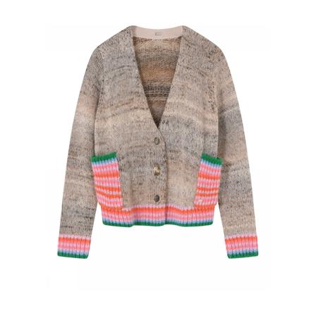 Gustav Guatav Katalina Knit Cardiganmulticolour Grå, Dame Cardigans