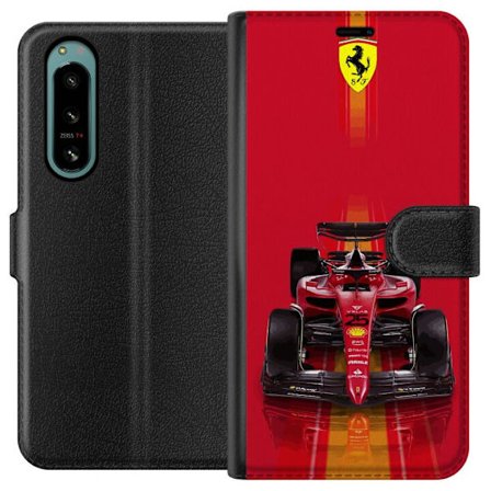 Yhteensopiva Lompakkokotelo Sony Sony Xperia 5 IV Ferrari Formula 1 -auto ikonisessa punaisessa muotoilussa urheilullisella tarkkuudella