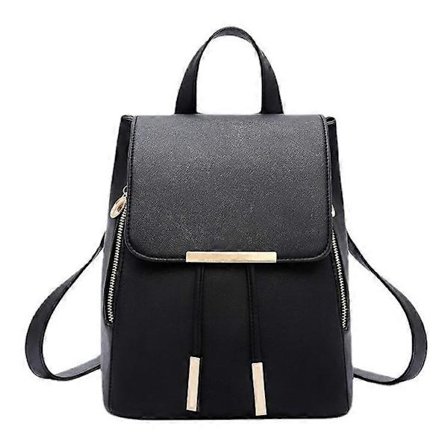 Ryggsäck Dam Ryggsäck Vardagsväska Dammode Vattentät Ryggsäck Skolryggsäck Ryggsäck, Axelväska och Handväska i Ett Mjukt PU-läder Dubbel Dragkedja