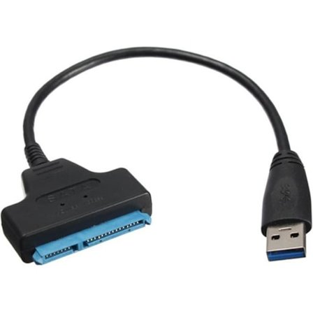 USB 3.0-adapter - SODIAL - SATA-kabel 22pin - 10 cm - Hot-Swapping - Plug and Play