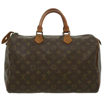 Louis Vuitton Vintage, Pre-owned Speedy 35 Monogram Handbag Bruin, Dames, Maat:ONE Size