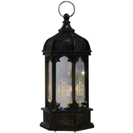 Islamisk Muslimsk Lykta, Batteridriven Belysning Svart