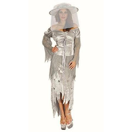 Spöklig Dam Maskeraddräkt Vit One Size