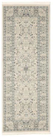 Vintage Květinový Malý Ziegler Michigan Koberec - Béžová/Zelená 80X200 V Klasickém Stylu