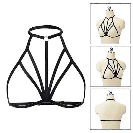 Goth-alusvaatteet, joustava valjaat, häkkiliivit, kuppiton vartaloketju, vyötärövyö - Perfet