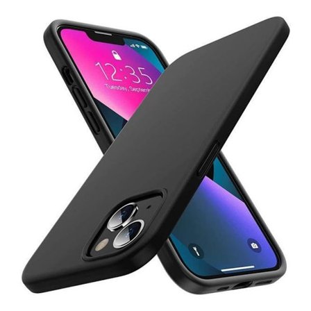 För iPhone 13 mjuk TPU hölje - tunn svart matt skydd