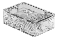 OKdo Raspberry Pi 4 standard case, 3 piece design, clear