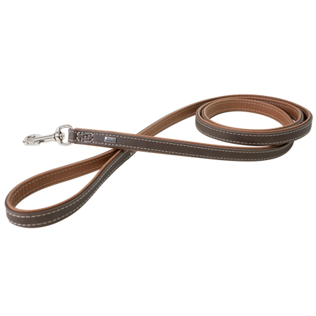 Hunter - Leash Porto 15/180 Darkbrown/Cognac - Hund - Halsbånd - ZOO.no