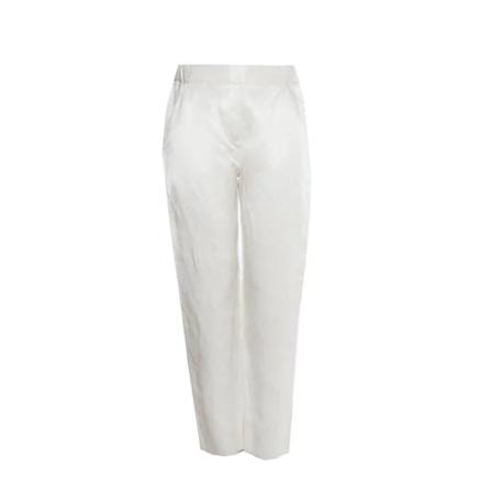 Maison Margiela Pre-owned, Pre-owned Linenbottoms Wit, unisex, Maat:M,Viscose