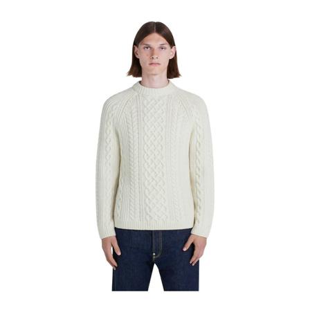 Kenzo, Round-neck Knitwear Wit, Heren, Maat:XL