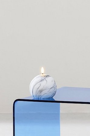 Jotex - Marble Bloklys Led 12 Cm Grå - FLAMME - Køb Led-lys hos Jotex