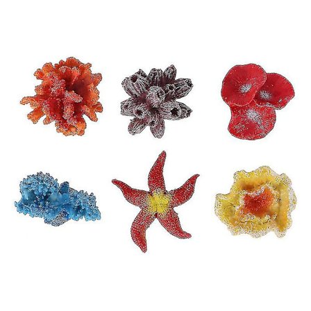 6 st Akvarium Dekoration