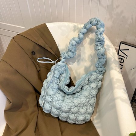 Skulderveske Puffy Håndveske BLÅ