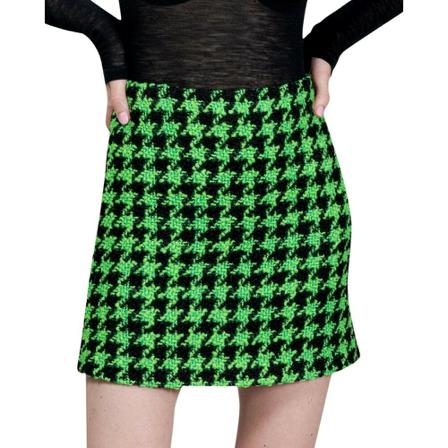 Msgm Check Flared Mini-Rok , Groen , Dames , Maat: S Korte rokken