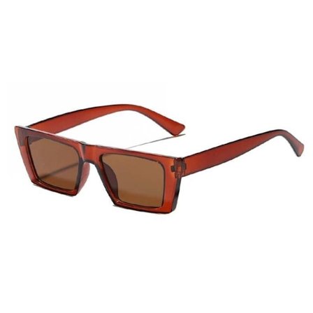 Punaiset klassiset neliömäiset aurinkolasit retro-tyylillä