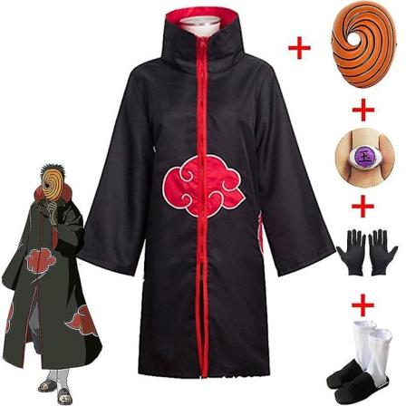 Tobi Cosplay kostym för pojkar Obito Mask Carnival Halloween kostym för barn Vuxen Lämplig för Heig