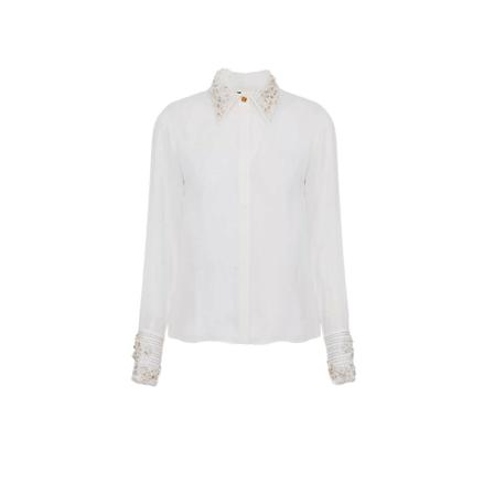 Elisabetta Franchi Blouses , Wit , Dames , Maat: S