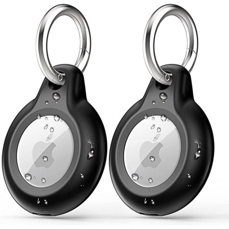 2 kpl AirTag-avaimenperä, yhteensopiva Apple AirTag -pidikkeen kanssa, vedenkestävä iskunkestävä AirTags-kotelo 2 kpl