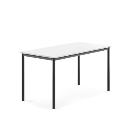 Tisch BORÅS, 1400x700x720 mm, Laminat weiß, anthrazit